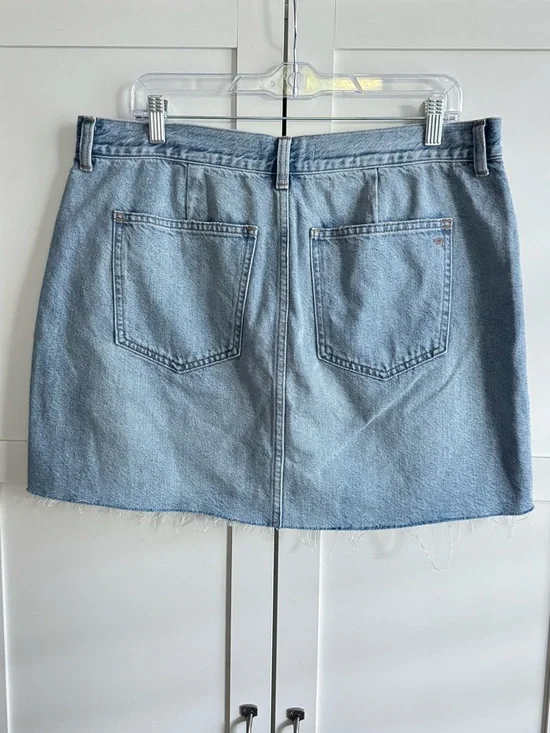 Madewell Denim (Jean) Crossover-Waist Mini Skirt Size 31 - Picture 7 of 7
